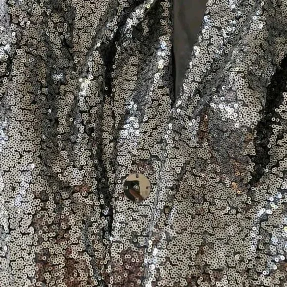 Silver sequin blazer - Picture 7 of 13